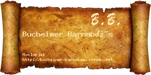 Bucheimer Barnabás névjegykártya
